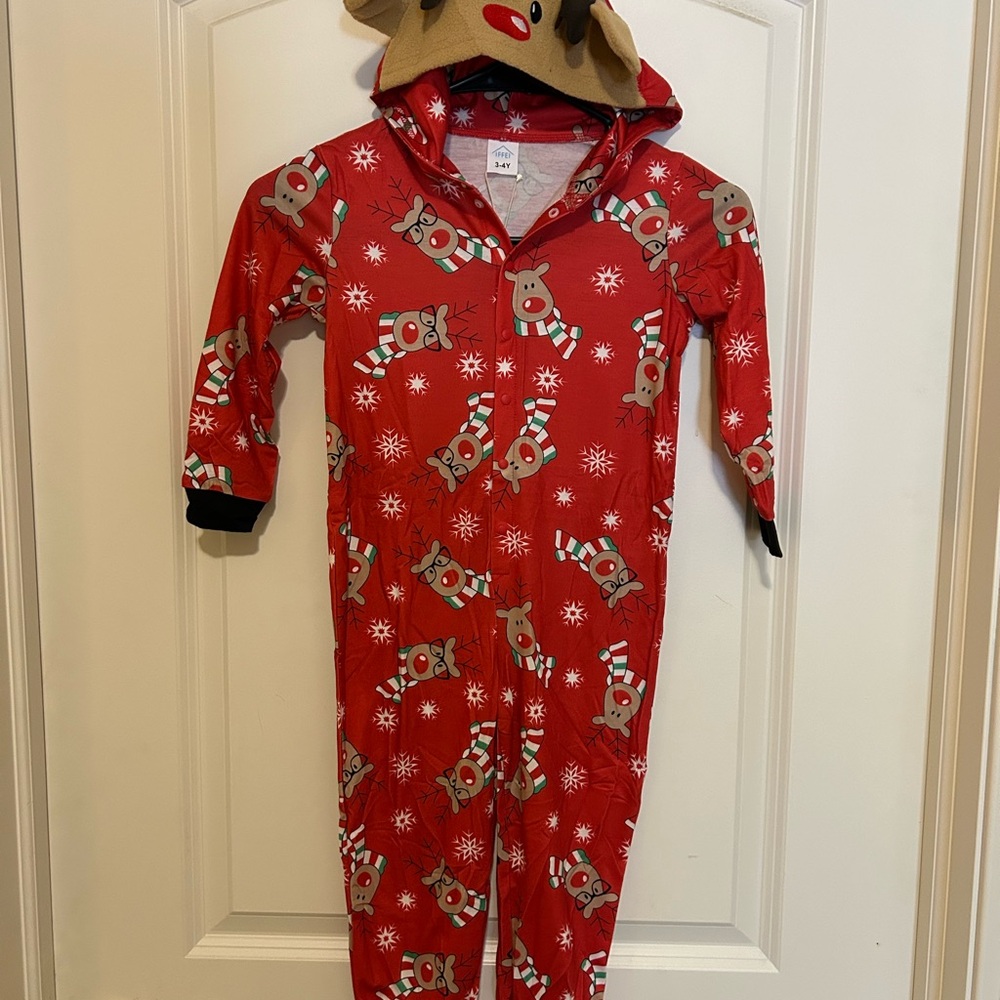 Red Reindeer Kids Pajamas